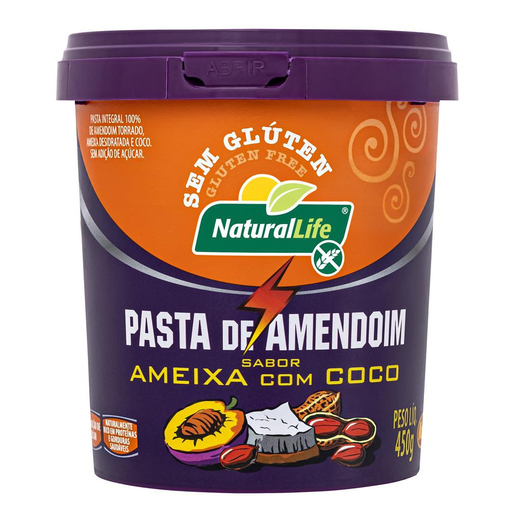 Pasta Kodilar Amendoim 450G Sem Gluten Ameixa e Coco
